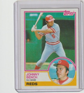 1983 Topps Johnny Bench Card #60 Reds