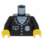 LEGO 1x Torso Poliziotto Giacca Distintivo Police Minifigure Nero 973pb0091c01