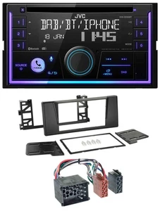 JVC MP3 USB 2DIN DAB Bluetooth CD Autoradio für BMW 5er (E39) X5 Rundpin - Bild 1 von 8