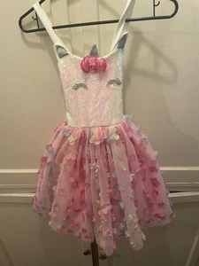 Zunie Unicorn Dress size 8 Sequin Flowers Fun Dress - Picture 1 of 16