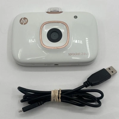 HP Sprocket 2-in-1 Instant Photo Printer Camera White with Cable TESTED - Image 1 of 4