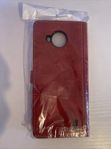 Funda tipo billetera roja de cuero con gel abatible para teléfono Nokia C20 Plus regalo Reino Unido - Imagen 1 de 2