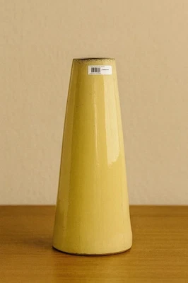 Vaso alto in terracotta color sabbia – Arredo casa vintage minimal decorativo - Bild 1 von 4