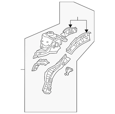 Genuine  2009-2013 Honda Fit - Housing L Front Shock Absorber 60750-TK6-A00ZZ - Image 1 of 2