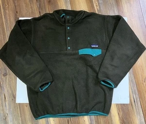 Chaqueta Pull-Over Patagonia Synchilla Para Hombre Marrón Polar Snap-T, Med. De colección años 90 - Imagen 1 de 5