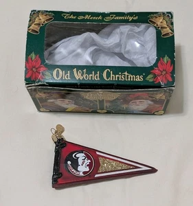Pennant Florida State Seminoles decorazione natalizia vecchio mondo Natale - Foto 1 di 4