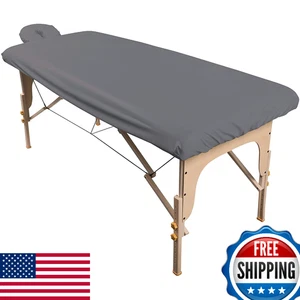 ForPro Professionelle Wasserdichte Massageliege Abdeckung Spannbetttuch Gesicht Auflage Grau - Bild 1 von 5