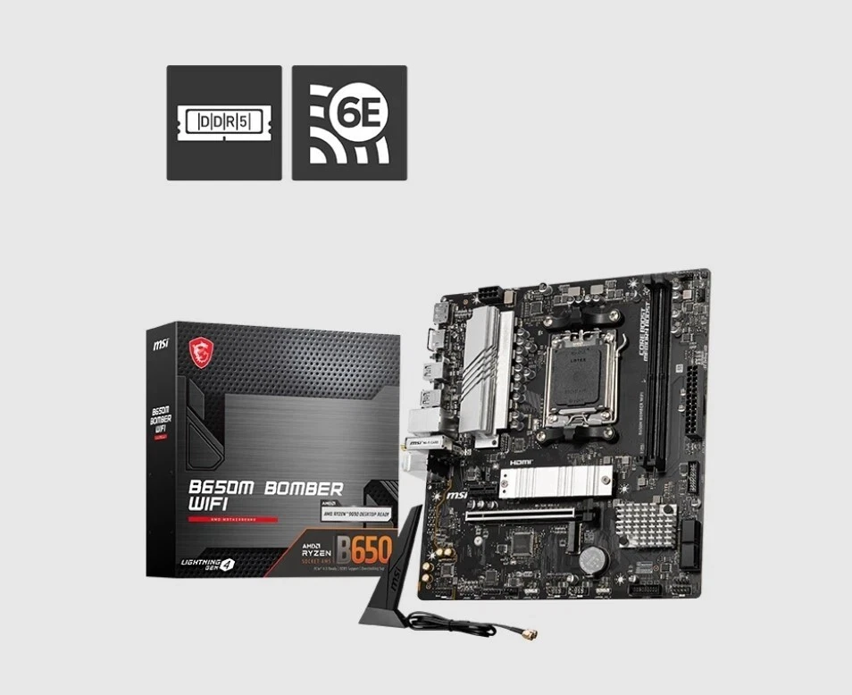 NEW MSI B650M BOMBER WIFI MSI B650M BOMBER WIFI Motherboard Fast delivery - Image 1 of 4