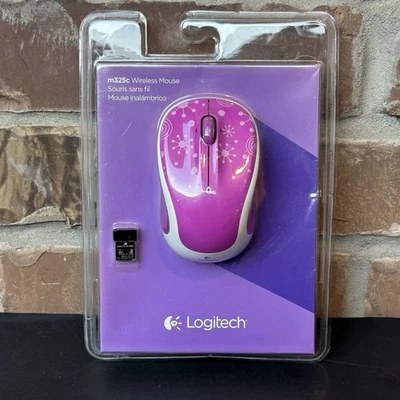 Logitech M325C Collection Wireless Mouse Purple White NEW SEALED - Image 1 of 4
