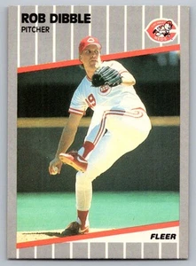 1989 Fleer Rob Dibble Rookie Cincinnati Reds #160 - Picture 1 of 2
