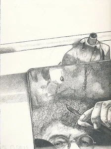 Eine Arbeitsbegegnung in der Druckwerkstatt Kätelhön. Herbst 1987. Ausstellung i - Bild 1 von 1