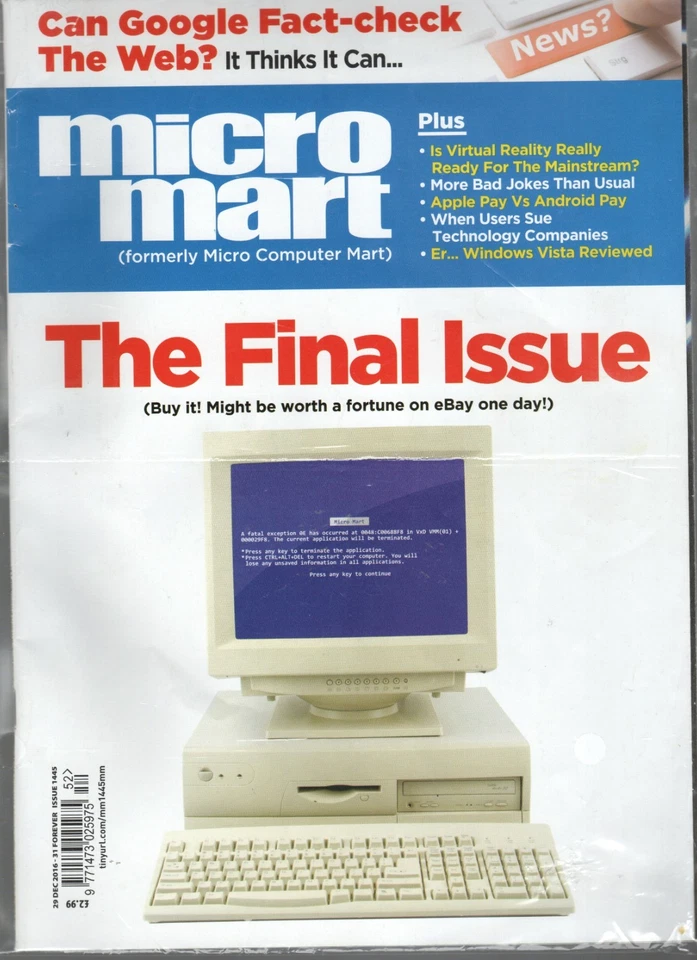 Micromart Magazine – Final Issue (December 29, 2016 Issue #1445 - Image 1 of 1