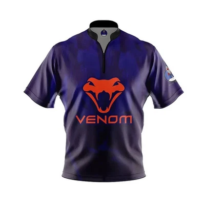 Jersey de boliche Venom Shock púrpura con motivo de nombre personalizado - talla S-5XL Foto 1 de 4
