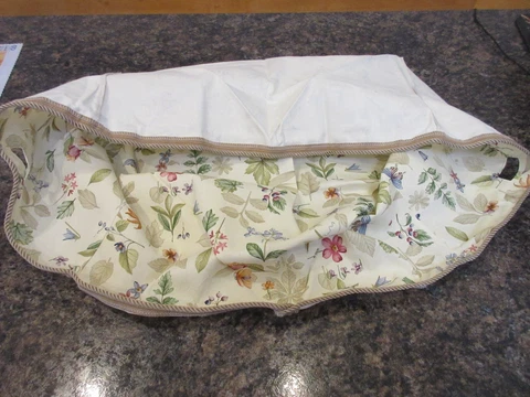 Longaberger Large Rectangle Storage Basket Liner Botanical Fields NEW #2356135 Cover