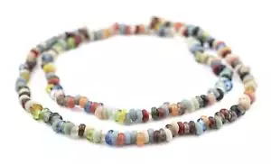 Baby Rondelle Mulitcolor Java Glasperlen 6 mm Indonesien Multicolor Scheibe - Bild 1 von 1