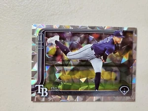 2025 Topps Series 1 Taj Bradley Diamante Foil Tampa Bay Rays #183 NM - Picture 1 of 2