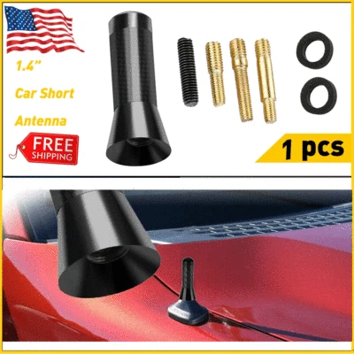 Carbon Fiber Car Radio Stereo Antenna Stealth FM AM Short For Truck Motorcycle