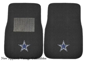 NFL Dallas Cowboys 2-pc Universal Fit Carpeted Floor Mats Set w/Logo Embroidery - Picture 1 of 2