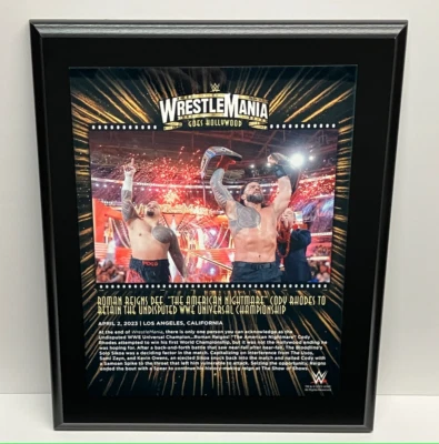 Roman Reigns Wrestlemania 39 WWE Auténtica Placa Sublimada 10.5x13 (NUEVA) Foto 1 de 4