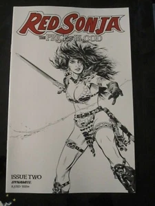 Red Sonja Price of Blood #2 1:10 Michael Golden B&W  Variant Dynamite 9.6 NM+ - Picture 1 of 2
