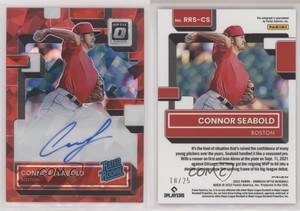 2022 Donruss Optic Red Cracked Ice Prizm /25 Connor Seabold Rookie Auto RC