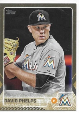 2015 Topps Update Baseball Gold David Phelps 1617/2015 Marlins - Image 1 of 2