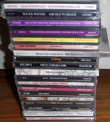 18 CD Rock Lot -  Jimi Hendrix Rush Nico Montrose Roger Waters Who Prince Foto 1 de 3