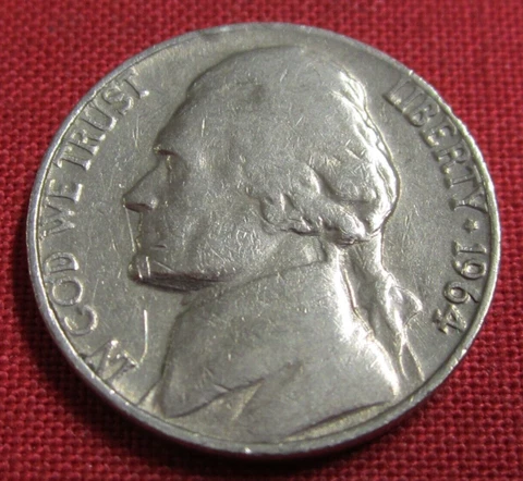 1964 P Jefferson Nickel - Circulated - Actual Coin in Photos  (2858) Cover
