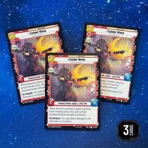 Sabine Wren Explosives Artist Star Wars Unlimited SOR #142 142 SWU (PLAYSET x3) - Picture 1 of 4