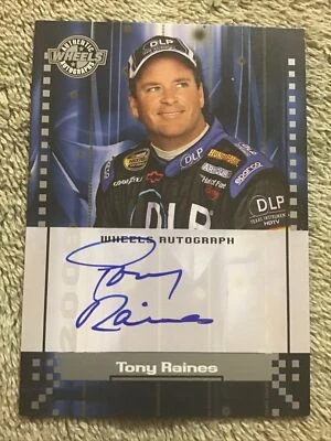 2008 Press Pass Wheels TONY RAINES #96 DLP On card Autograph Nascar - Image 1 of 4
