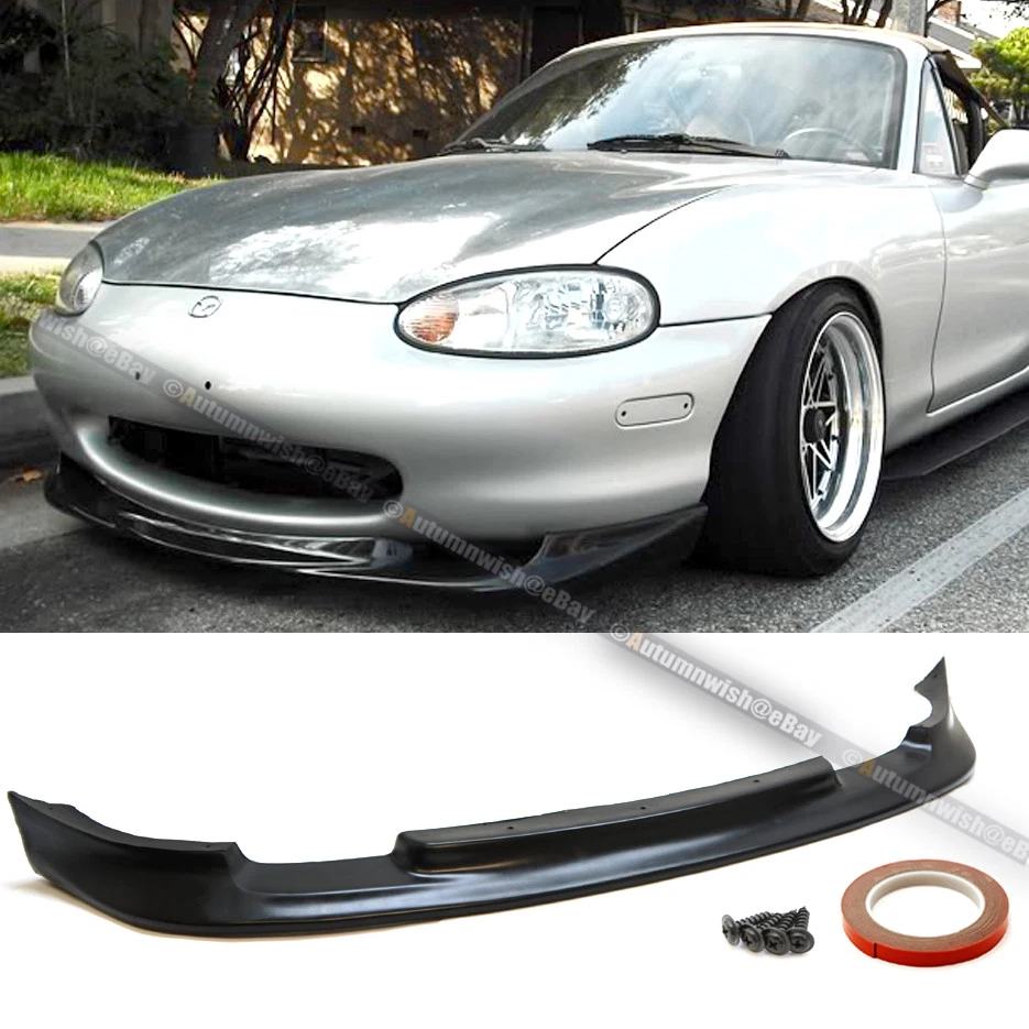 For 99 00 Miata MX-5 GV Style PU Front Bumper Chin Lip Body Kit Ground Effect Foto 1 de 1