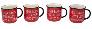 Set of 4 Funny Dear Santa Christmas Holiday Mug, 3 3/4 Inch (H) - Picture 1 of 5
