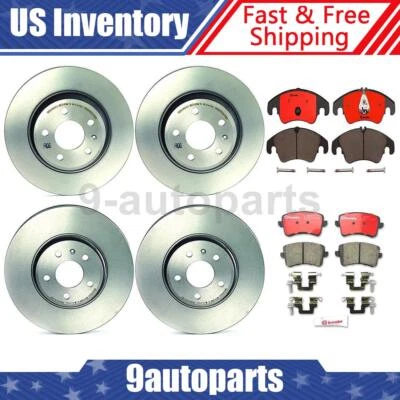 Rotores de freno delanteros traseros Brembo OE pastillas de freno de cerámica para Audi A4 2009 2010 2011 Foto 1 de 4