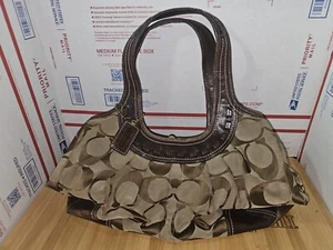 Borsa a mano Coach originale marrone e pelle hobo bag - Foto 1 di 8