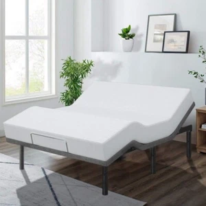 Renanim Adjustable Bed Frame Split King Massage App Control with 12" Mattress - Picture 1 of 6