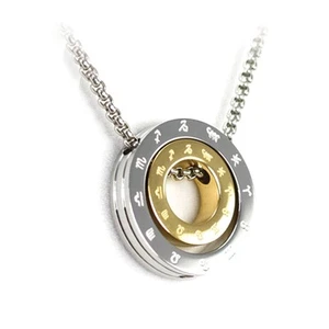 Colgante circular de acero inoxidable de moda Shuzi vitalidad astrología - Imagen 1 de 1
