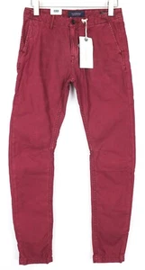 SCOTCH & SODA Theon Men Trousers W29/L34 Purple Slim Tapered Pure Cotton Dyed - Picture 1 of 7