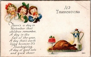 Vintage Postcard Thanksgiving Greeting Turkey JW7 - Picture 1 of 2