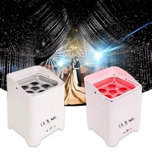 Rechargeable 6x18w 6 in 1 RGBW UV Led Uplights Stage Par Party Battery Operated - Picture 1 of 10