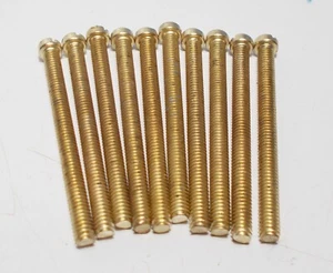 Meccano 50mm Long Slotted Cheesehead Brass Bolts x 10 (111g) - Picture 1 of 1