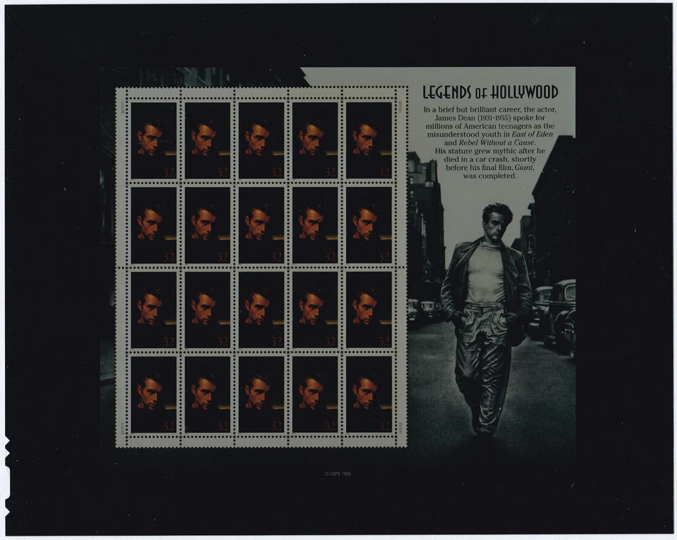 Ensayo a color fotográfico transparente, EE. UU. Sc3082 actor James Dean, Leyendas de Hollywood Foto 1 de 1