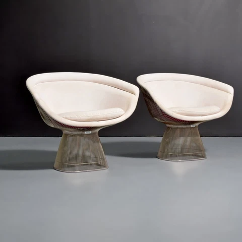 Pair of Warren Platner Lounge Chairs Cover