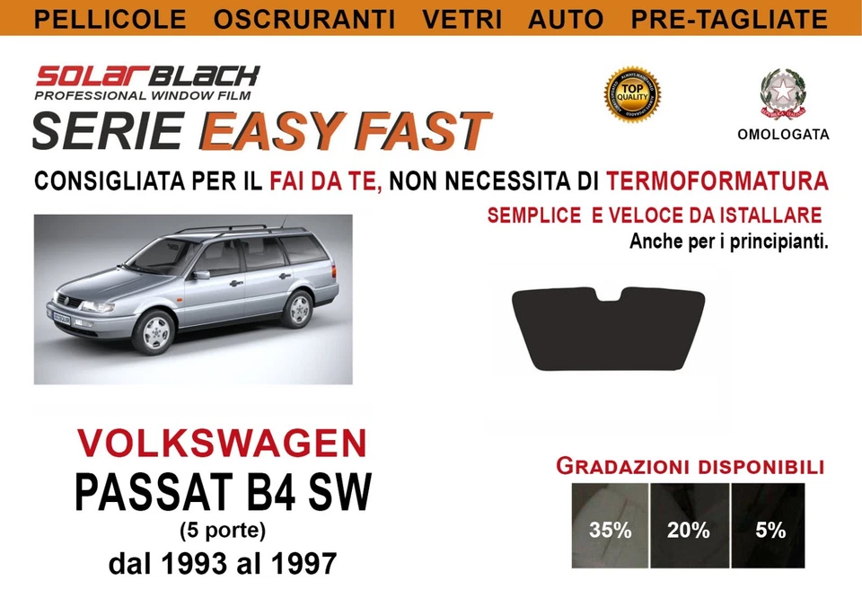 Pellicole Oscuranti Vetri Pre Tagliate VW Passat SW 5p 93-97 solo lunotto EF - Imagen 1 de 1