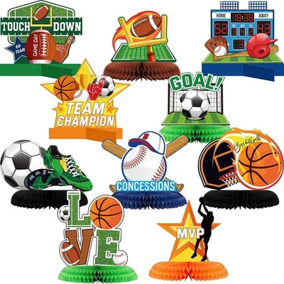 10Pcs Sports Honeycomb Centerpieces Birthday Party Table Decorations Supplies - Image 1 of 4