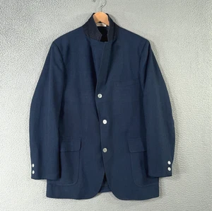 Vintage Brooks Brothers Brookslinen Blazer 41 ML Medium Long Navy Jacket 70s - Picture 1 of 24