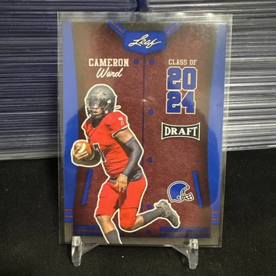 2023 Leaf Draft Class of 2024  Cameron Ward Rookie RC #78 Miami Hurricanes - Image 1 of 2