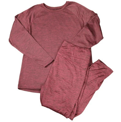 Juego de 2 piezas Climate Right Cuddl Duds Athletic capas agujeros para el pulgar rojo baya XL Foto 1 de 4