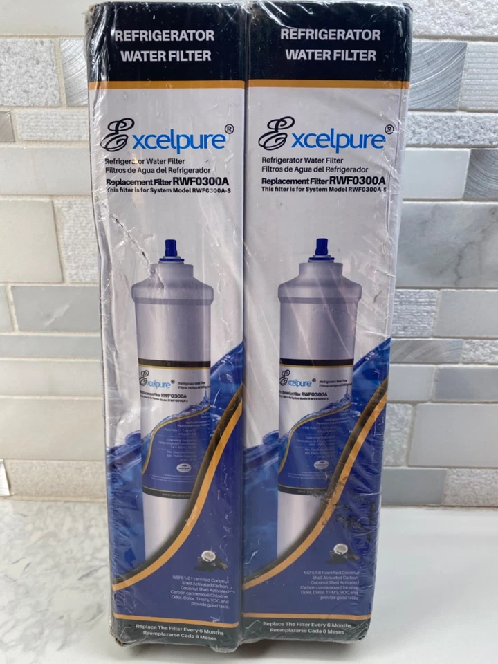 RWF0300A Replacement Refrigerator Water Filter Excelpure 2 Pack - Image 1 of 1
