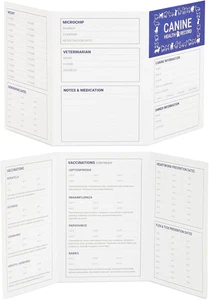 Juvale Puppy Shot Record Card - 24-Pack, 5 X 3.5 in Folded White Tri-Fold Paper  - Picture 1 of 12