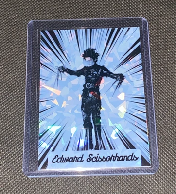 Edward Scissorhands Custom Silver Holofoil Refractor Card in toploader - Image 1 of 3